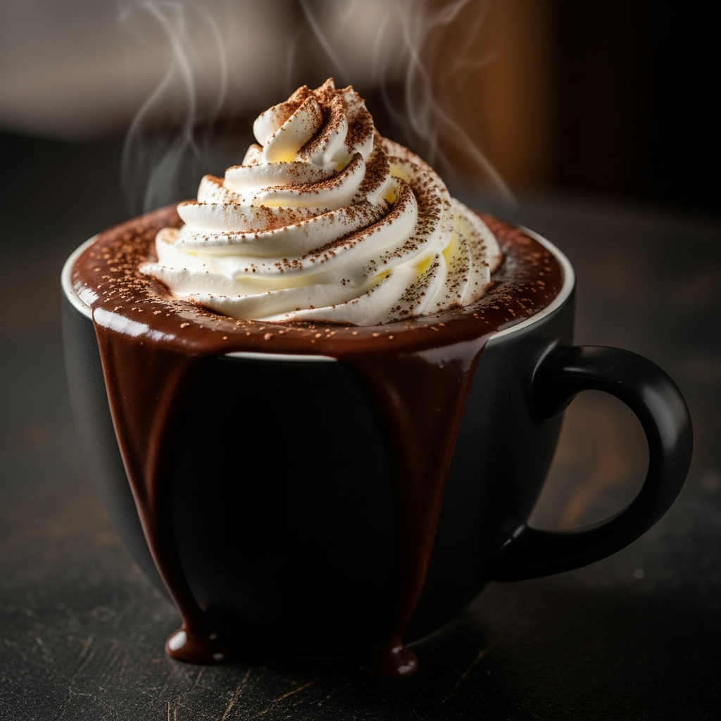 Horká čokoláda s mléčnou pěnou