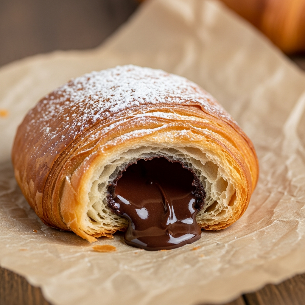 Pain au chocolat z místní pekárny